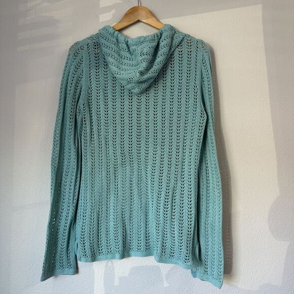 Vintage Fossil Women's Knit Top Cover Up Hoodie Boho Beach Long Sleeve Size XL - Picture 2 of 5